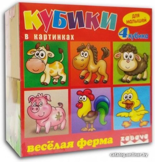 

Развивающая игрушка Забава Кубики. Веселая ферма 11105