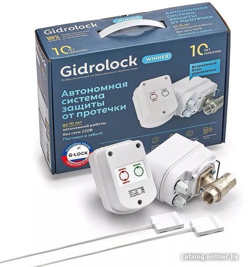 

Набор защиты от протечек Gidrolock Winner G-Lock 1/2 (2 электропривода) 31203061