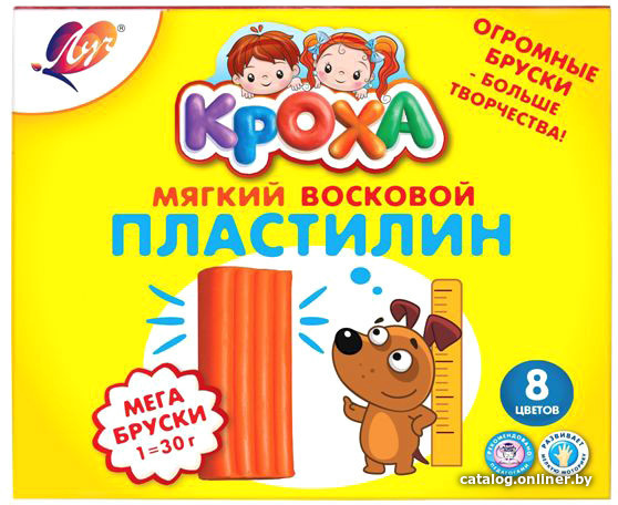 

Пластилин восковой Луч Кроха мега 29С 1774-08 (8 цв)