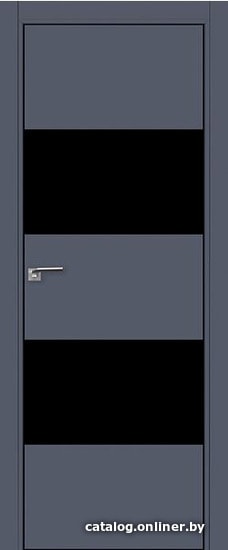 

Межкомнатная дверь ProfilDoors 10E 80x200 (антрацит/lacobel черный/кромка хром черн.)