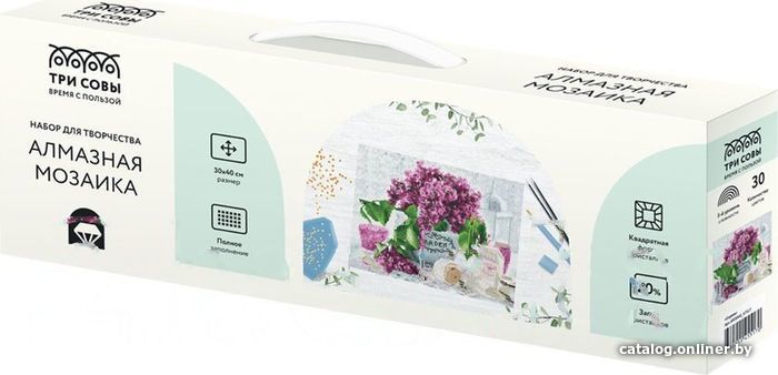 

Алмазная мозаика Три совы Сирень АМ3040_47517