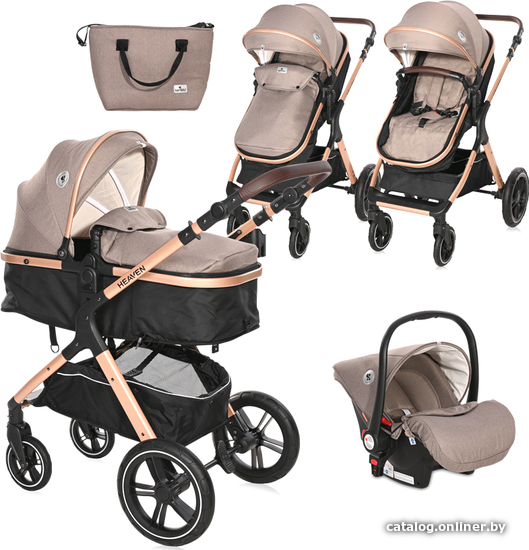 

Универсальная коляска Lorelli Heaven (3 в 1, pearl beige)