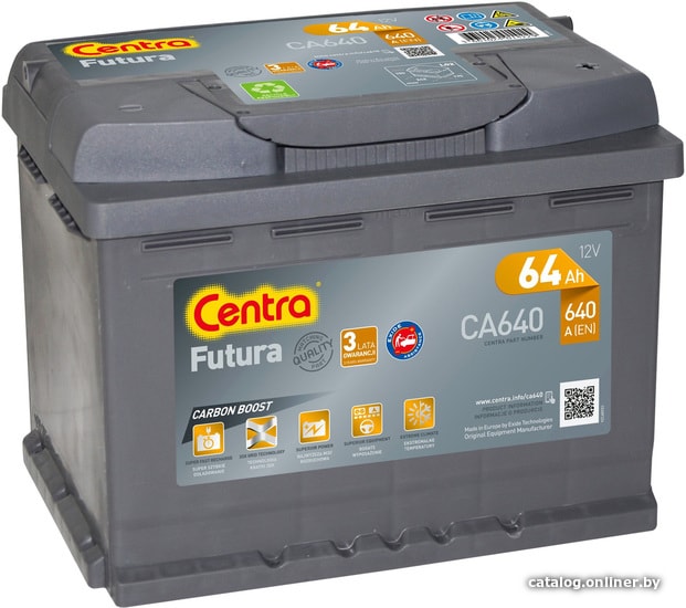 

Автомобильный аккумулятор Centra Futura CA640 (64 А·ч)