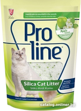 

Наполнитель для туалета Proline Silica Apple с ароматом яблока 7.6 л