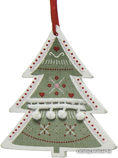 

Елочная игрушка Albero Di Natale Елочка 0.5х9х9 см 520402-5 (зеленый)