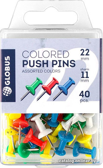

Кнопки канцелярские Globus КС-40Ц