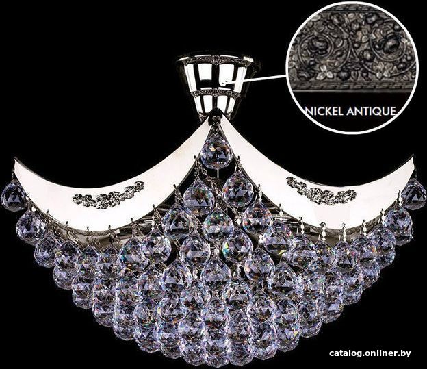 

Припотолочная люстра ArtGlass Fiona Ii. Nickel Antique Ce