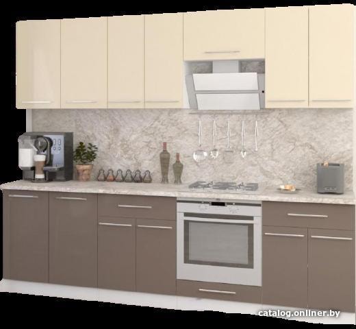 

Готовая кухня Кастанье Марта 2.6 (ваниль/трюфель коричневый)