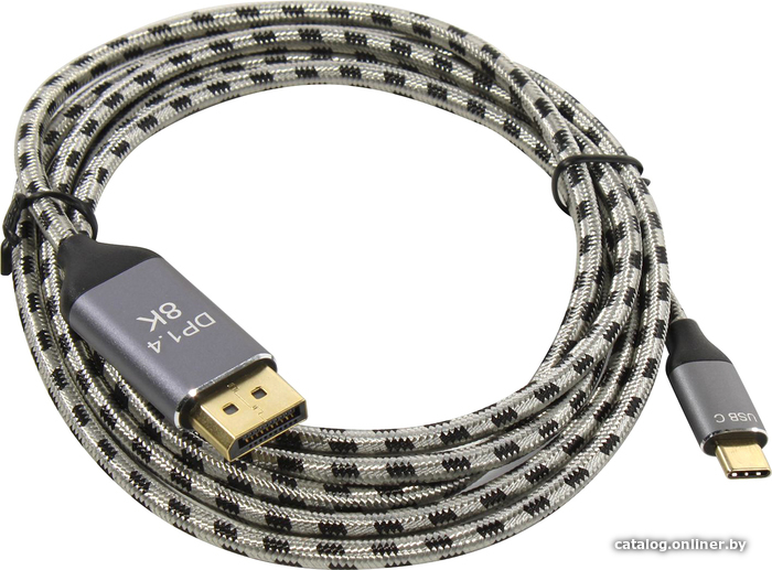 

Кабель KS-IS KS-536P USB TypeC - DisplayPort (1.8 м, серый)