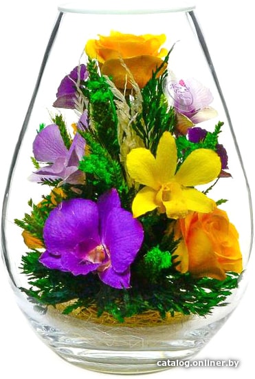 

Цветы, букеты Natural Flower Products Композиция из желтых роз и орхидей MTT3