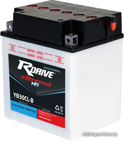 

Мотоциклетный аккумулятор RDrive eXtremal HD YB30CL-B (30 А·ч)