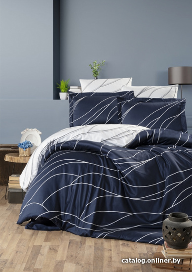 

Постельное белье Karven N021 Mesi navy blue (евро)