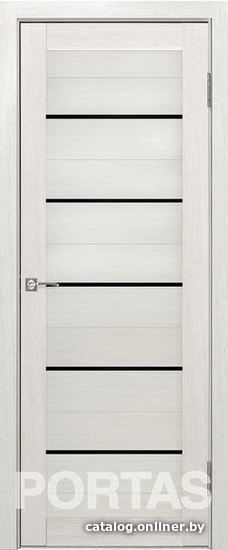 

Межкомнатная дверь Portas S22 90x200 (французский дуб, стекло lacobel черный лак)