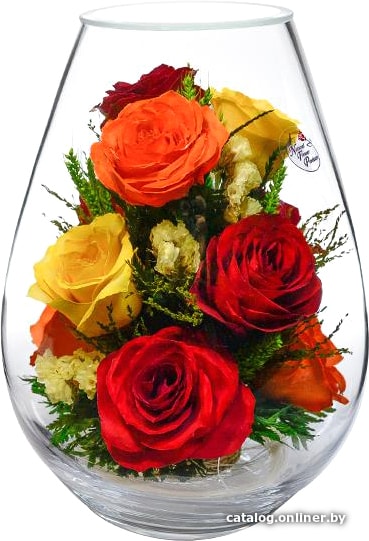 

Цветы, букеты Natural Flower Products Композиция из красных, желтых и оранжевых роз MTY5j2