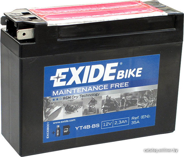 

Мотоциклетный аккумулятор Exide Maintenance YT4B-BS (2,3 А/ч)