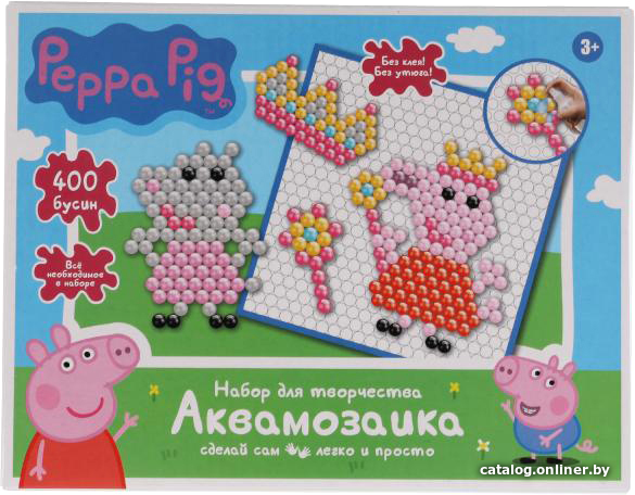 

Набор для создания поделок/игрушек MultiArt Аквамозаика Свинка Пеппа AB400-PP2