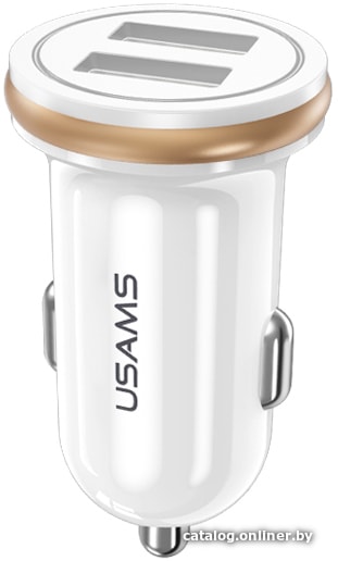 

Автомобильное зарядное Usams US-CC050 (белый)