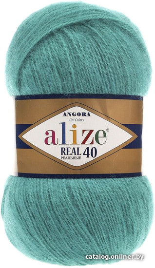 

Пряжа для вязания Alize Angora real 40 570 (480 м, зеленая бирюза)