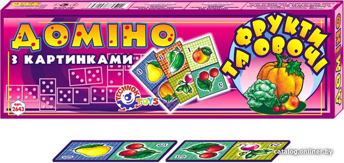 

Настольная игра ТехноК Домино Фрукты и овощи