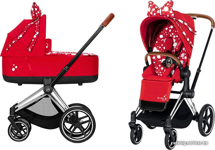 

Универсальная коляска Cybex Priam JS (2 в 1, petticoat, шасси chrome/brown)