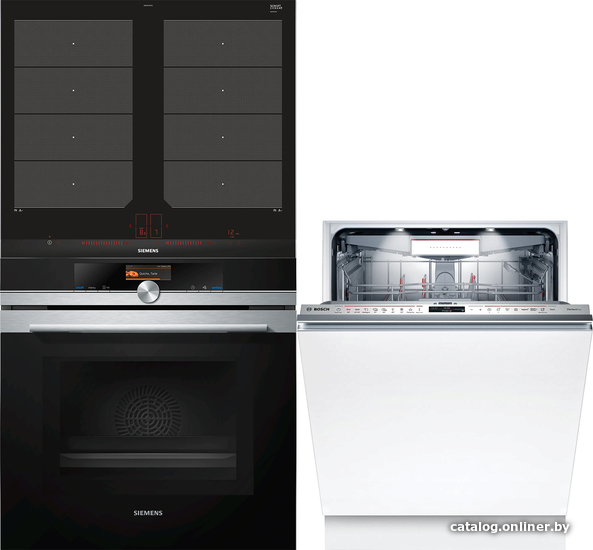 

Комплект встраиваемой техники Siemens HM676G0S1 + EX675LXC1E + Bosch SMV8YCX03E