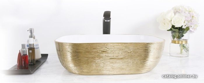 

Умывальник Gid D1302H130 (белый/золотой)