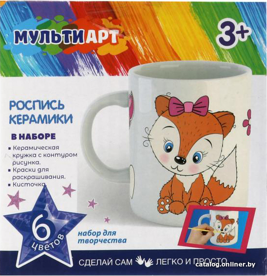 

Набор для создания поделок/игрушек MultiArt Кружка Для Росписи MUG-MALISIK