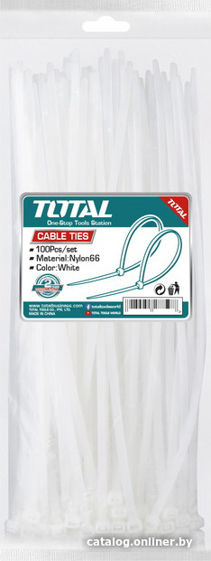 

Стяжка для кабеля Total THTCT55090 (100 шт)