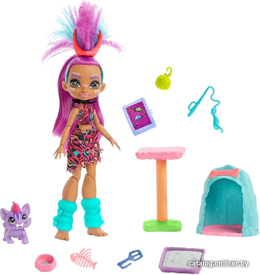 

Кукла Cave Club Wild About Cats Playset with Roaralai Doll and Pet GNL95