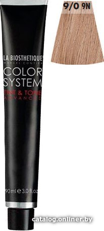 

Крем-краска для волос La Biosthetique Color System Tint & Tone 9/0 светлый блондин