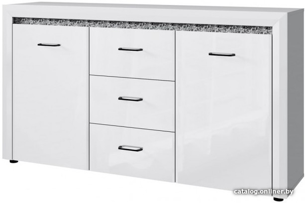 

Комод Anrex Whiteblack 2D3S (белый-белый глянец)
