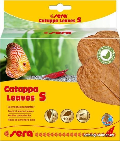 

Средство для ухода за водой Sera Catappa Leaves S 14 см 10 шт