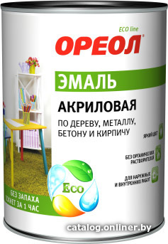 

Краска Ореол Акриловая 0.9 кг (белый глянцевый)