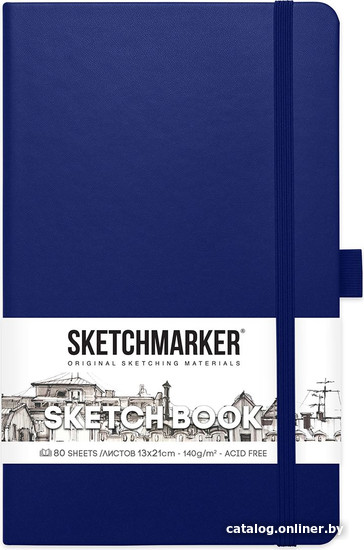 

Альбом для рисования Sketchmarker Скетчбук 2314803SM (80 л, королевский синий)