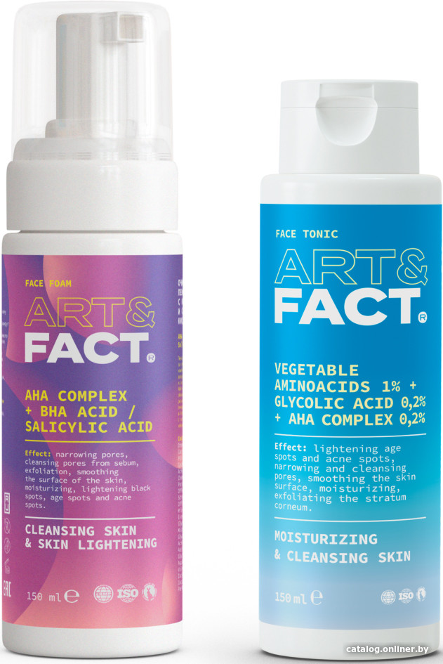 

Art&Fact Набор косметики для лица Face Foam + Face Tonic Очищающий от акне c кислотами