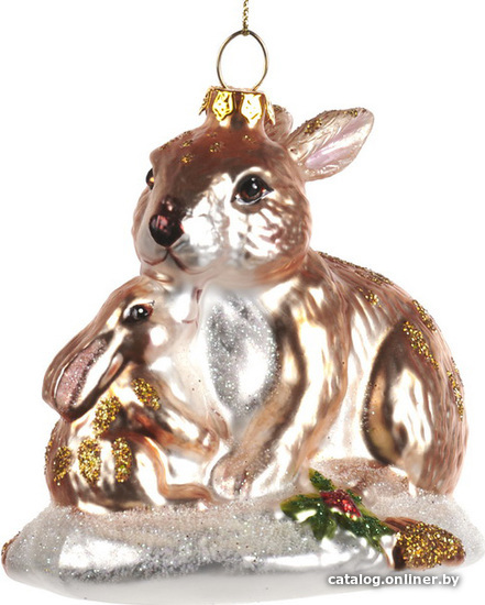 

Елочная игрушка Goodwill Xmas 2022. Зайчонок с мамой TR 22599