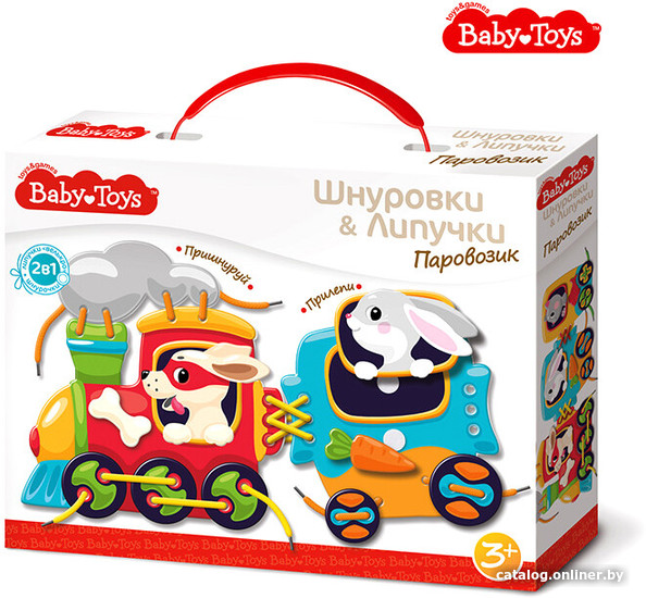 

Развивающая игра Десятое королевство Шнуровки и липучки Паровозик 02926