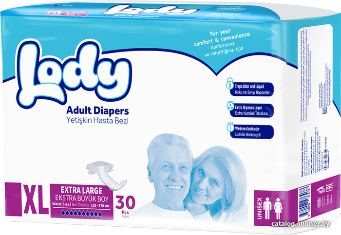 

Подгузники для взрослых Lody Baby Extra Large (30 шт)