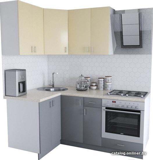 

Готовая кухня Хоум Лайн Кристалл Люкс 1200х1900 угловой (серый/ваниль глянец)