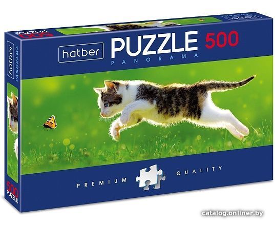 

Пазл Hatber Premium Панорама-Котенок с бабочкой 500ПЗ2_27030