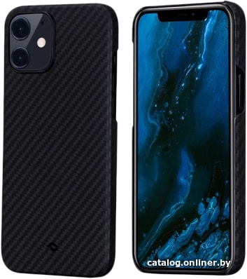 

Чехол для телефона Pitaka MagEZ для iPhone 12 mini (twill, черный/серый)