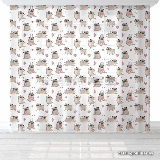 

Комплект гардин Этель Lovely Dogs 5525144 1,45x2,6 м (белый/коричневый, 2 шт)