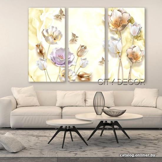 

Модульная картина Citydecor Цветы/Растения 7.97 75x117 см