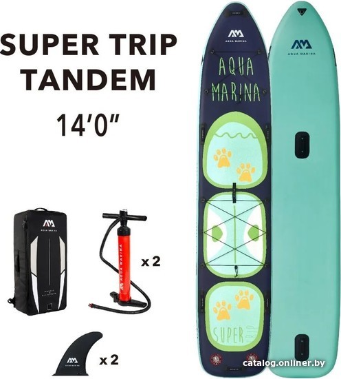

Сапборд Aqua Marina Super Trip Tandem 14'0" S22 семейная