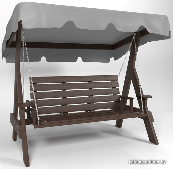 

Садовые качели Wooden Story Прага-2 (палисандр, серый)