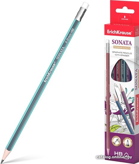

Простой карандаш Erich Krause Sonata HB 45618 (12 шт)