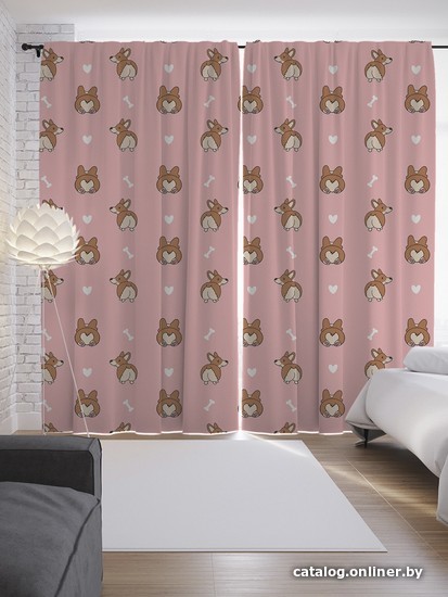 

Комплект штор JoyArty Смешные корги 1.45x2.65 м p_385252_145x265 (2 шт)
