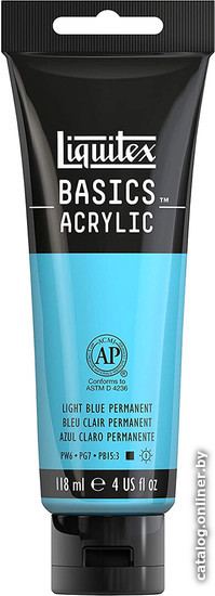 

Акриловая краска Liquitex Basics 1046770 (118 мл, голубой перманентный)