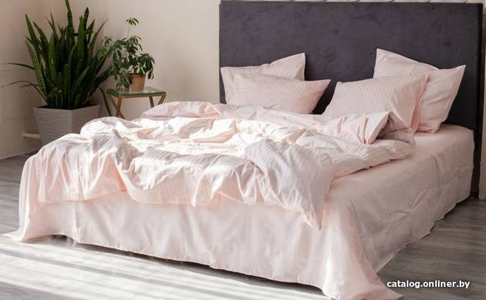 

Постельное белье Textile Gallery Satin страйп 1.5 сп (вертикальная полоса/пудра)