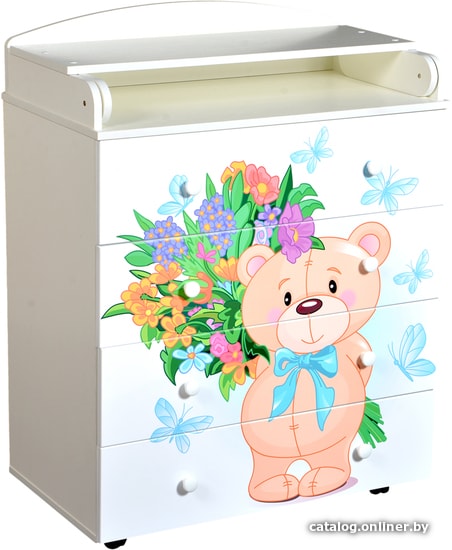 

Детский комод Кедр Fantasia Teddy (белый)